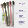 Picture of Baby Spoons First Stage Silicone Baby Spoon - Self Feeding Baby Utensils - Infant Spoons First Stage Baby Feeding Spoon - Soft & Gentle on Gums - BPA Free Silicone Baby Spoons Set of 5