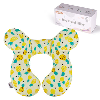 Picture of KAKIBLIN Baby Neck Pillow, Upgraded baby support pillow,Baby Neck Support Pillow for Carseat, Newborn Neck Support for Car Seat,Pushchair,Travel (Pineapple)