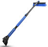 Picture of HEEYA 44 Inch Snow Brush for Car, Windshield Scraper for Ice and Snow, Extendable Snow Scraper and Brush with Foam Grip for Truck Vehicle Automobile - Blue