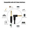 Picture of belipro 1/4 Inch TRS Instrument Cable 33Ft, 6.35mm TRS to 6.35mm TRS Stereo Audio Cable Male to Male Right-Angle-to-Straight for Electric Guitar, Bass, Keyboard,Mixer,Amplifier,Speaker,Equalizer...