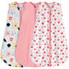 Picture of BSTOPPT 3 Pack Baby Sleep Sack 6-12 Months 100% Rayon Cotton Baby Sleeping Bag 2-Way Zipper Toddler Wearable Blankets TOG 0.3 （Heart&Pink&Floral）