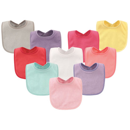 Picture of Hudson Baby Unisex Baby Drooler Bib with Waterproof Lining, Pink, One Size