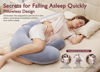 Picture of Momcozy Pregnancy Pillow, Original F Shaped Maternity Pillow for Pregnant Women with Adjustable Wedge Pillow, Full Body Support Pregnancy Pillows for Side Sleeping with Velvet Cover, Grey