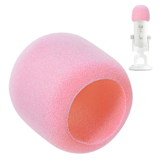 Picture of PhantAccy Pop Filter/Windscreen for Blue Yeti and Yeti Pro Microphones, Foam Mic Cover for Filtering Plosives and Hissing Noise