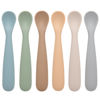 Picture of Eascrozn Baby Spoons, 6 Pack First Stage Silicone Baby Feeding Spoons, Soft Tip Feeding Baby Utensils, Baby Led Weaning Supplies Training Spoons, Dishwasher and Boil Safe