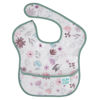 Picture of Bumkins Bibs for Girl or Boy, SuperBib Baby and Toddler for 6-24 Mos, Essential Must Have for Eating, Feeding, Baby Led Weaning Supplies, Mess Saving Catch Food, Waterproof Soft Fabric, Gray Floral