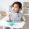Picture of Bumkins Bibs for Girl or Boy, SuperBib Baby and Toddler for 6-24 Mos, Essential Must Have for Eating, Feeding, Baby Led Weaning Supplies, Mess Saving Catch Food, Waterproof Soft Fabric, Gray Floral