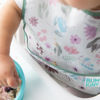 Picture of Bumkins Bibs for Girl or Boy, SuperBib Baby and Toddler for 6-24 Mos, Essential Must Have for Eating, Feeding, Baby Led Weaning Supplies, Mess Saving Catch Food, Waterproof Soft Fabric, Gray Floral