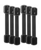 Picture of Bates- Child Safety Strap Locks, 6 Pack, Black Baby Cabinet Locks, Toilet Locks Baby Proof, Child Proof Drawer Locks, Cabinet Baby Locks for Cabinets, Child Proof Cabinet Locks, Drawer Child Locks