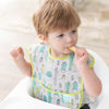 Picture of Bumkins Bibs for Girl or Boy, SuperBib Baby and Toddler 6-24 Months, Essential Must Have for Eating, Feeding, Baby Led Weaning Supplies, Mess Saving Catch Food, Waterproof Soft Fabric, Green Cactus