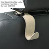 Picture of Amooca Car Seat Headrest Hook Universal Vehicle Storage Hanger Leather with Metal Car Seat Back Organizer for Handbag Purse Coat Beige 4 Pack
