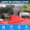 Picture of Shark Fin Antenna Cover for Car, Automotive Top Roof Aerials AM/FM Radio Signal Base, Vehicle Shark Fin Shape Cover with Adhesive Tape, Car Accessories Universal for Most Sedan, SUV, Van (Red)