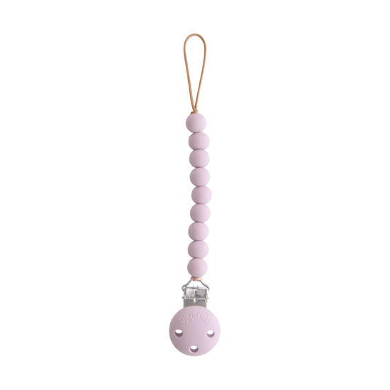 Picture of mushie 100% Silicone Baby Pacifier Clip BPA Free | Hera (Soft Lilac)