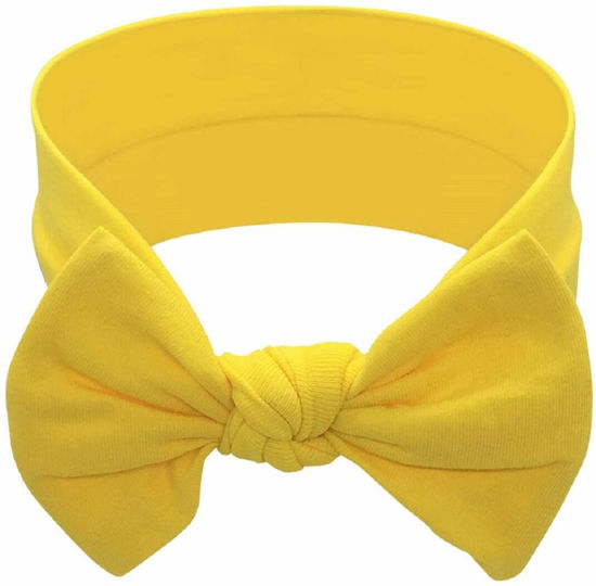 Picture of BABYGIZ Baby Girl Headbands-Infant,Toddler Cotton Handmade Hairbands with Bows Child Hair Accessories (Yellow)