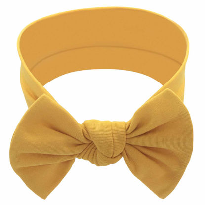 Picture of BABYGIZ Baby Girl Headbands-Infant,Toddler Cotton Handmade Hairbands with Bows Child Hair Accessories (Mustard)