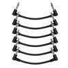 Picture of Sovvid 6 Pack 3 Inch Guitar Patch Cables, Black Guitar Pedal Cable Effect Cable Cord, 1/4" inch TS Right Angle Guitar Patch Cable