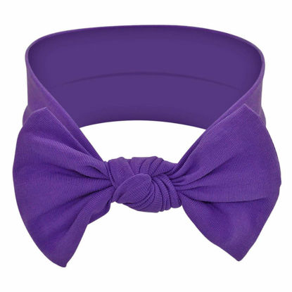 Picture of BABYGIZ Baby Girl Headbands-Infant,Toddler Cotton Handmade Hairbands with Bows Child Hair Accessories (Purple)