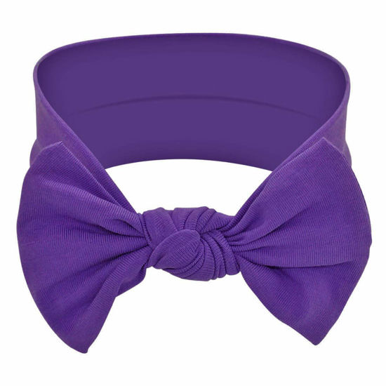 Picture of BABYGIZ Baby Girl Headbands-Infant,Toddler Cotton Handmade Hairbands with Bows Child Hair Accessories (Purple)
