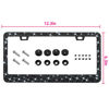 Picture of Bling Rhinestone License Plate Frame for Women，Diamond Sparkly Frames| Stainless Steel Frames & Over 1200 pcs Finest 14 Facets Black Glass Crystals Premium Diamond+GiftBox(Black)