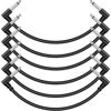 Picture of Sovvid 6 Pack 12 Inch Guitar Patch Cables, Black Guitar Pedal Cable Effect Cable Cord, 1/4" inch TS Right Angle Guitar Patch Cable