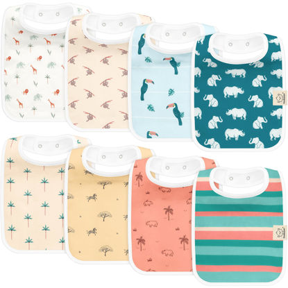 Picture of KeaBabies 8-Pack Organic Baby Bibs for Boy, Girl, Drool Bibs for Baby Boy & Girl Toddler, Infant Bibs, Cotton Bibs, Super Absorbent Drooling Teething Bibs (Wildscape)