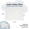 Picture of KeaBabies Toddler Pillow with Pillowcase, Jumbo 14X20 - Soft Organic Cotton Toddler Pillows for Sleeping - Machine Washable - Perfect for Travel, Toddler Bed Set (Racecars)