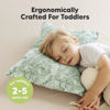 Picture of KeaBabies Toddler Pillow with Pillowcase, Jumbo 14X20 - Soft Organic Cotton Toddler Pillows for Sleeping - Machine Washable - Perfect for Travel, Toddler Bed Set (DinoDood)