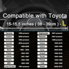 Picture of West Llama Customized Auto Car Steering Wheel Cover for Toyota Tundra Tacoma 4runner 15-15.5inches (Black-Large Size)