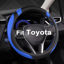 Picture of West Llama Customized Auto Car Steering Wheel Cover for Toyota Rav4 Corolla Camry Highlander (Black+Blue)