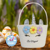 Picture of 2024 New Easter Basket, Easter Baskets for Kids, Baby Easter Basket with Handle, Empty Bunny Egg Basket, Easter Baskets for Boys, Girls, Toddler, Babies, Infant Easter gifts basket Personalized