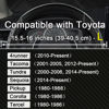 Picture of West Llama Customized Auto Car Steering Wheel Cover for Toyota Tacoma,4Runner,Tundra,Sequoia,15.5-16 inch(Diamond Quilted-Black+Gray-Large Size)
