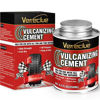 Picture of Chemical Vulcanizing Cement, Clear Tire Repair Glue, All Purpose Rubber Cement, Heavy Duty Tire Patch Kit with Brush Top Can for Car, Motorcycle, Bike, 8.5Oz