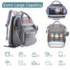 Picture of ISMGN Diaper Bag Backpack with Changing Station, Large Diaper Bag, Baby Bag, Multifunctional Diaper Bag, Gray