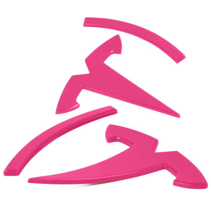 Picture of Nanaholy Model Y Accessories for Tesla Emblem Sticker 2PCS/Set for Model Y 2024 2023 2022 2021-2017 (Rose Red - 2 pcs)