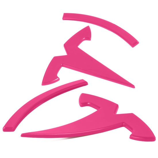 Picture of Nanaholy Model Y Accessories for Tesla Emblem Sticker 2PCS/Set for Model Y 2024 2023 2022 2021-2017 (Rose Red - 2 pcs)
