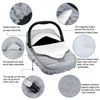 Picture of Yoofoss Baby Car Seat Cover Winter Carseat Canopies Cover to Protect Baby from Cold Wind, Super Warm Plush Fleece Baby Carrier Cover for Infant Boys Girls (Gray)