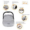 Picture of Yoofoss Baby Car Seat Cover Winter Carseat Canopies Cover to Protect Baby from Cold Wind, Super Warm Plush Fleece Baby Carrier Cover for Infant Boys Girls (Gray)