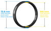 Picture of StanceMagic Hubcentric Rings (Pack of 4) - 64.1mm ID to 72.6mm OD - Black Poly Carbon Plastic Hubrings Hub - Only Compatible with Honda Acura with 64.1mm Vehicle Hubs and 72.6mm Wheel Centerbore