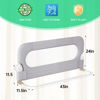 Picture of UPGOGO Folding Bed Rail for Toddlers,Safety Baby Bed Rail Guard,Kid Bed Rail with Reinforced Anchor Safety System,Bed Rail for Baby Fit Bunk,Full Size,Queen,King,Twin(Grey,43"x23.6")