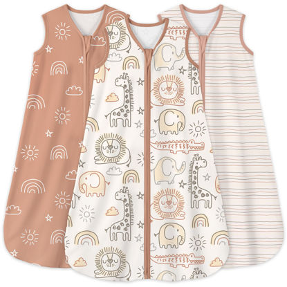 Picture of Yoofoss Baby Sleep Sack 18-24 Months 0.5 Tog Wearable Blanket for Baby, 3 Pack 100% Cotton Infant Toddler Sleeping Sack 2-Way Zipper Lightweight Sleep Sack
