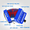 Picture of Kids Accordion,Toy Accordion for Kids Ages 3 5 9 7 10 12 Child Children Toddlers Beginners Mini Accordion Musical Instrument 10 Keys Button Small for Boy Girls Christmas（Blue）