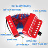 Picture of Kids Accordion,Toy Accordion for Kids Ages 3 5 9 7 10 12 Child Children Toddlers Beginners Mini Accordion Musical Instrument 10 Keys Button Small for Boy Girls Christmas（Red）