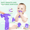 Picture of TYRY.HU Baby Teething Toys for Babies 0-6 Months 6-12 Months, BPA Free Silicone Baby Molar Teether Chew Toys, Hammer Wrench Spanner Pliers for Boys Girls, Soft-Textured, Easy to Hold & Clean, 4 Packs