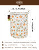 Picture of HUNRUNG Laundry Hamper,Large Canvas Fabric Lightweight Storage Basket Toy Organizer Dirty Clothes Collapsible Waterproof for College Dorms（Round-Orange Flower）