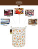 Picture of HUNRUNG Laundry Hamper,Large Canvas Fabric Lightweight Storage Basket Toy Organizer Dirty Clothes Collapsible Waterproof for College Dorms（Round-Orange Flower）