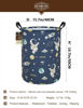 Picture of HUNRUNG Laundry Hamper,Large Canvas Fabric Lightweight Storage Basket Toy Organizer Dirty Clothes Collapsible Waterproof for College Dorms（Round-Blue Space Astronaut）