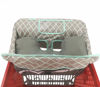 Picture of Soft Pillow Attached 2-in-1 Shopping Cart and High Chair Cover for Baby, Cotton Padded Cart Cover, Fold'n Roll Style, Portable with Carry Bag (Gray Grid)