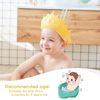 Picture of FUSACONY Baby Shower Cap Shield, Shower Cap for Kids, Visor Hat for Eye and Ear Protection for 0-9 Years Old Children, Cute Crown Shape Makes the Baby Bath More Fun(Yellow)
