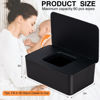 Picture of Baby Wipes Dispenser, Wipe Holder for Baby & Adult,Keeps Wet Tissue Fresh, Non-Slip Wipes Case, Flushable Wipe Container with Sealing Design Lid