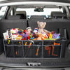 Picture of EAROND Car Trunk Organizer with Lid,Collapsible Car Storage Organizer with Multi Compartments and Securing Straps for SUV,Sedan,Jeep-Black & Grey